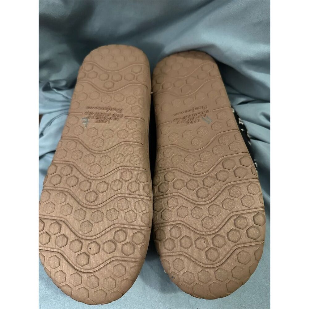 Dearfoams Women's Black Knit Memory Foam Slippers Size 9-10 - Picture 4 of 6